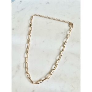 Ettika paper clip gold color necklace